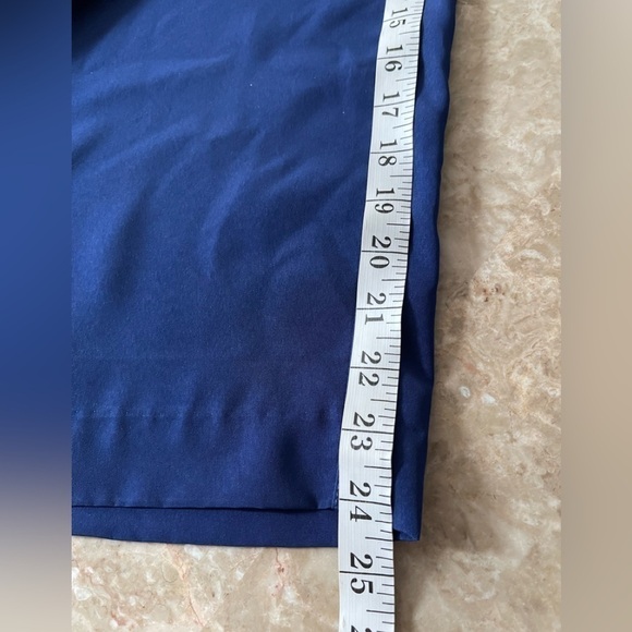 Halston wide leg high waisted belted blue paper bag cropped pants NWT small - Picture 11 of 12